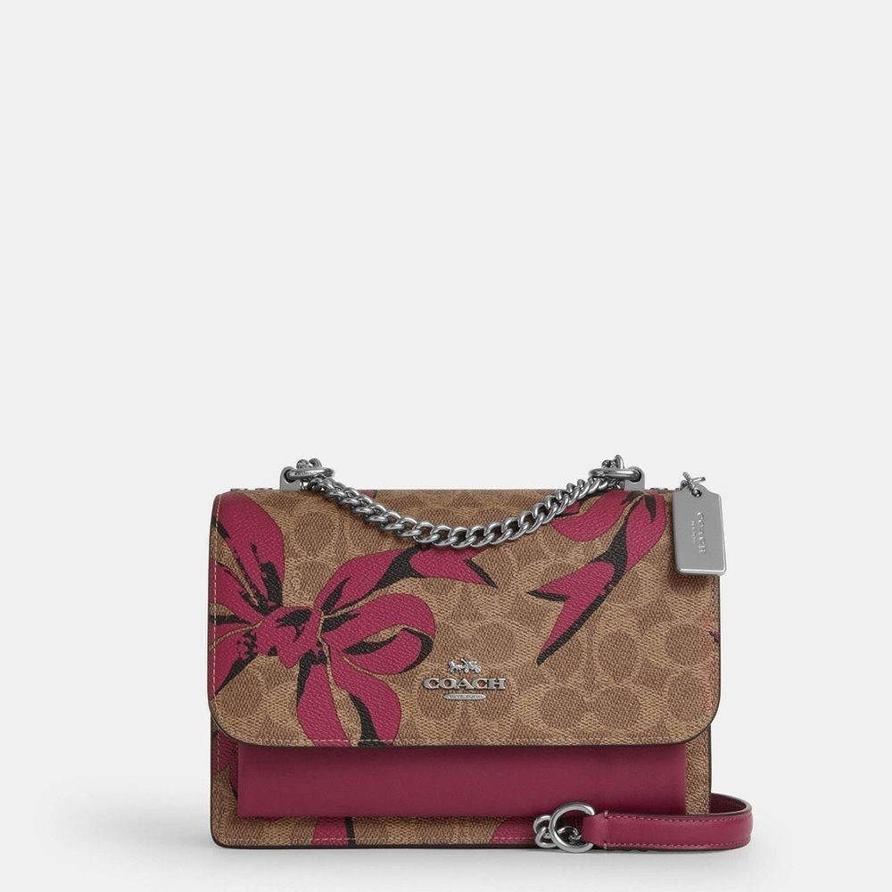 NWT Coach Klare Crossbody Bag In Signature Canvas & Leather With Bow Print CY649 - Picture 14 of 16